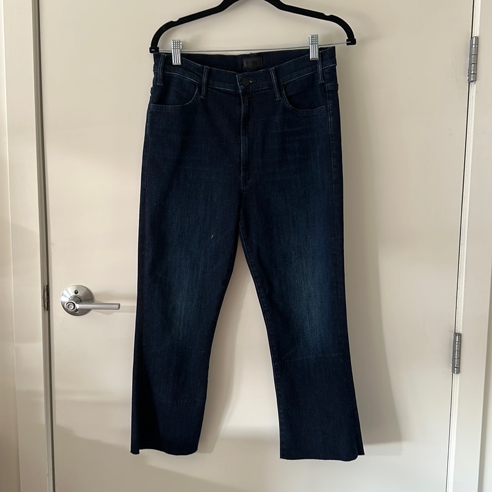 MOTHER Denim Hustler Ankle Fray in Howling At The Disco Ball